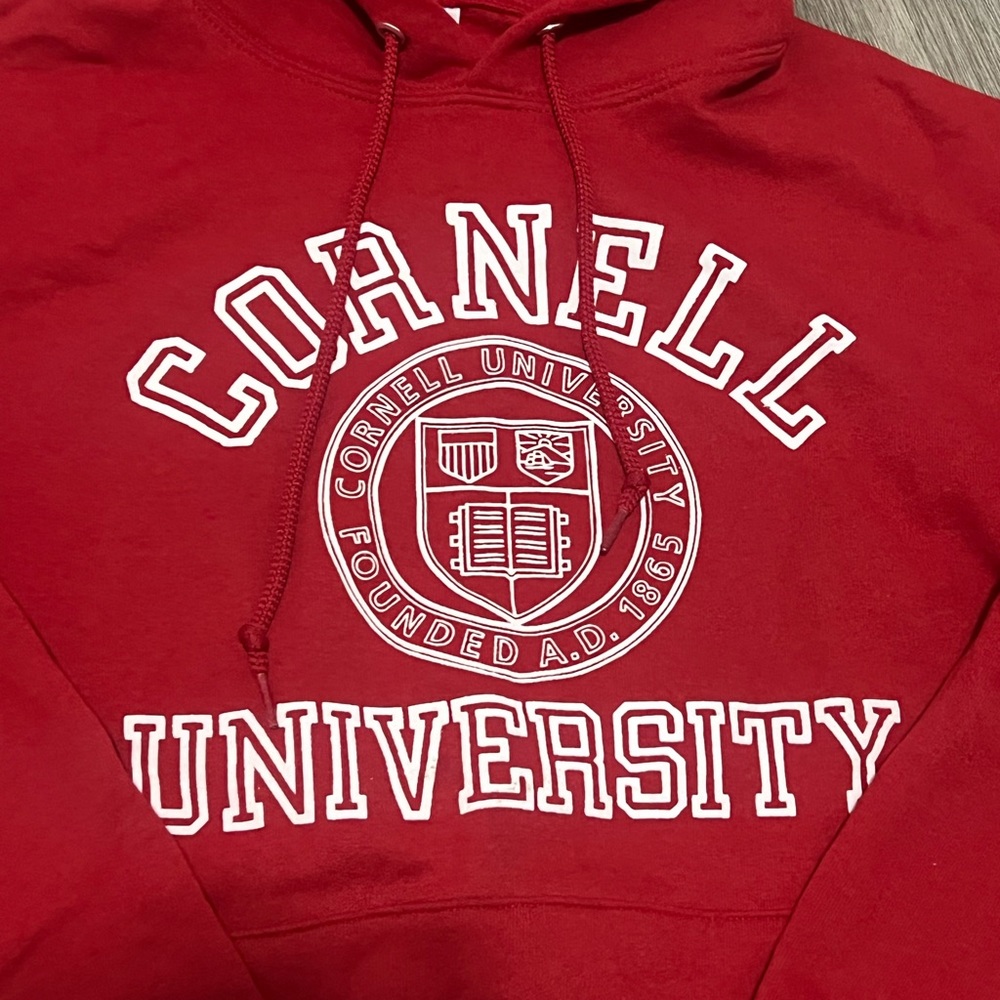 Cornell University Red Hoodie Sweater Size Small - Picture 2 of 6
